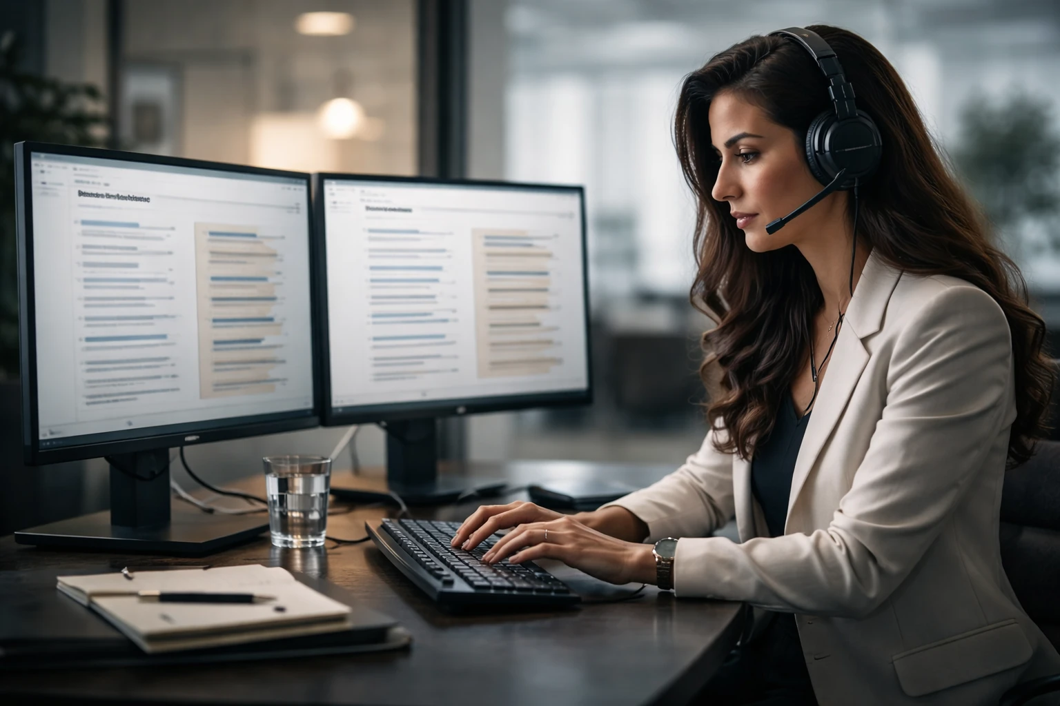 Accredited legal translator reviewing certified and sworn translation documents for UAE ministries, courts, and embassies. Elan Business Solution.